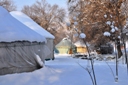Yurts in the -18f snow.